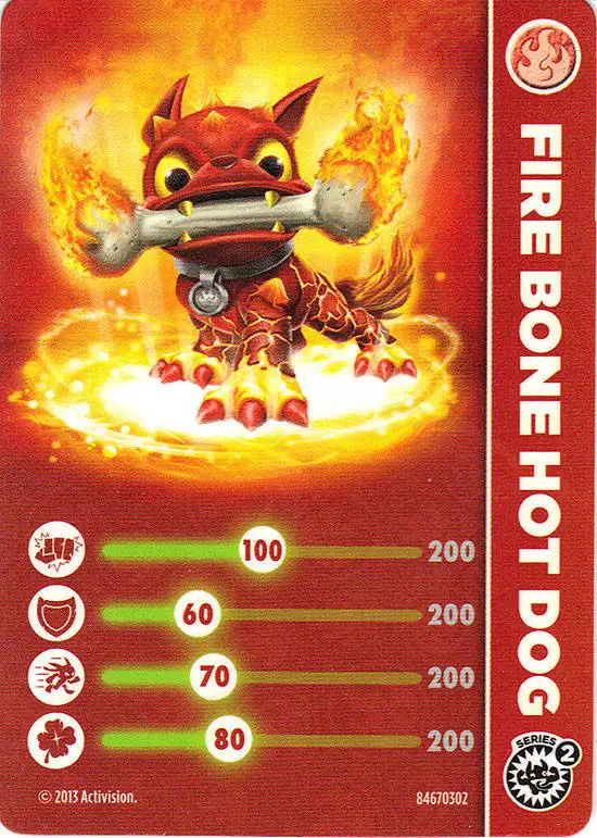 Skylanders Swap-Force Cards - Fire Bone Hot Dog