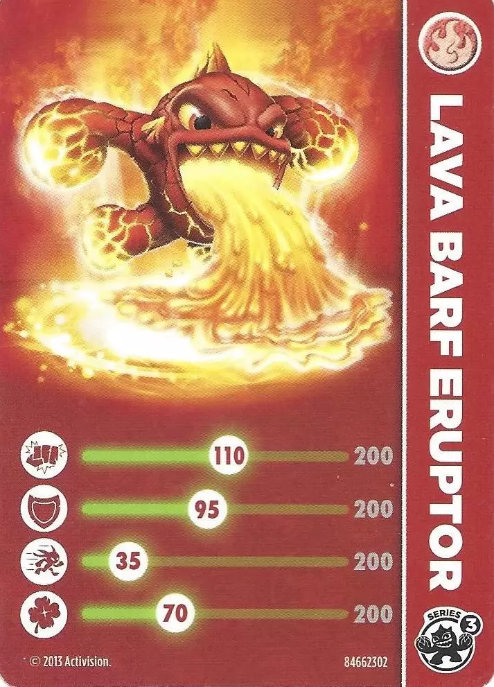 Skylanders Swap-Force Cards - Lava Barf Eruptor