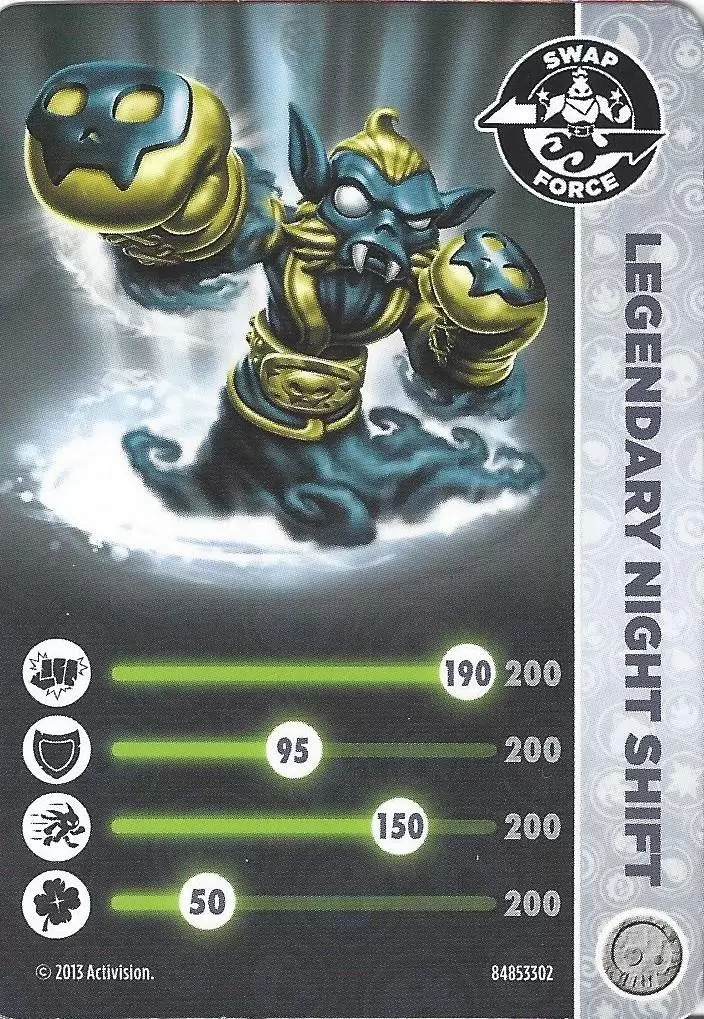 Legendary Night Shift - Skylanders Swap-Force Cards