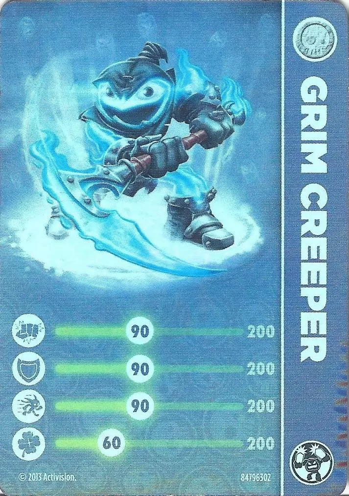 Skylanders Swap-Force Cards - Lightcore Grim Creeper