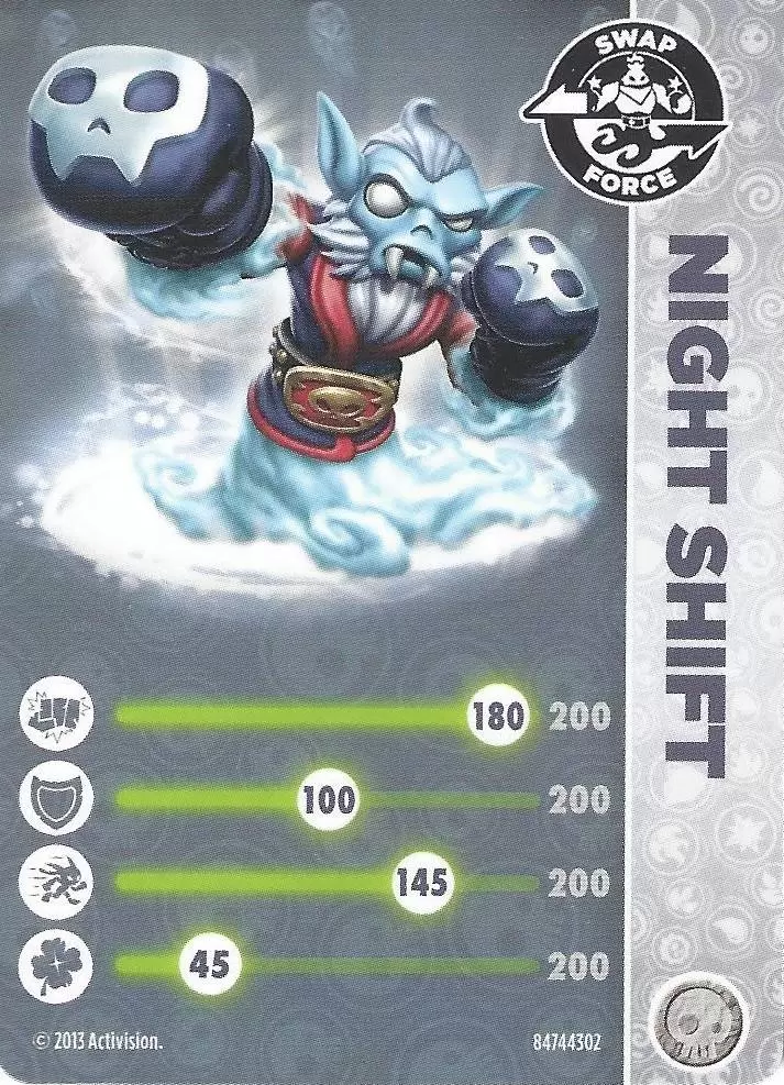 Skylanders Swap-Force Cards - Night Shift