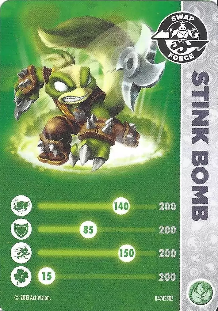 Cartes Skylanders Swap-Force - Stink Bomb