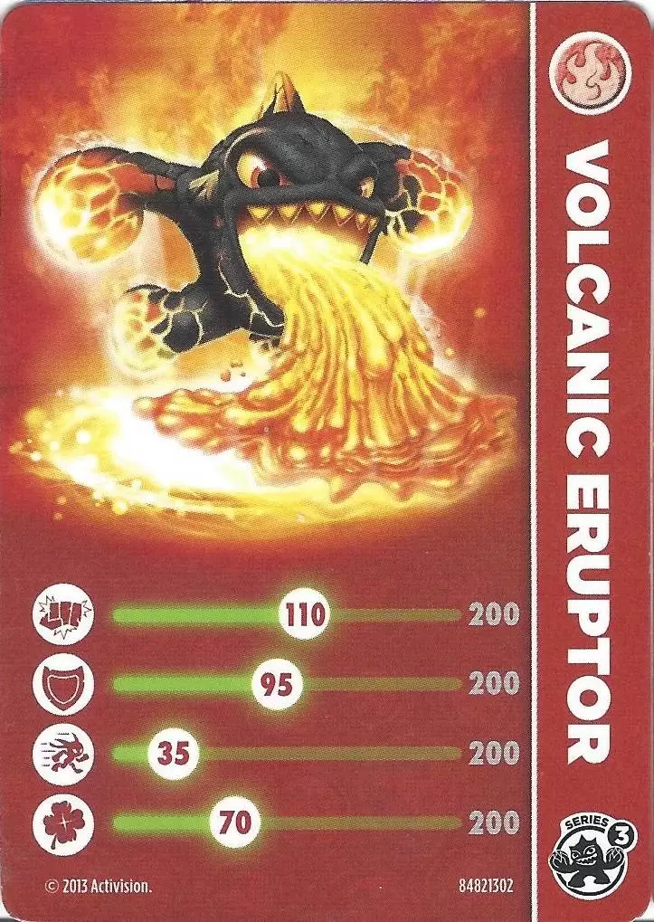 Skylanders Swap-Force Cards - Volcanic Eruptor