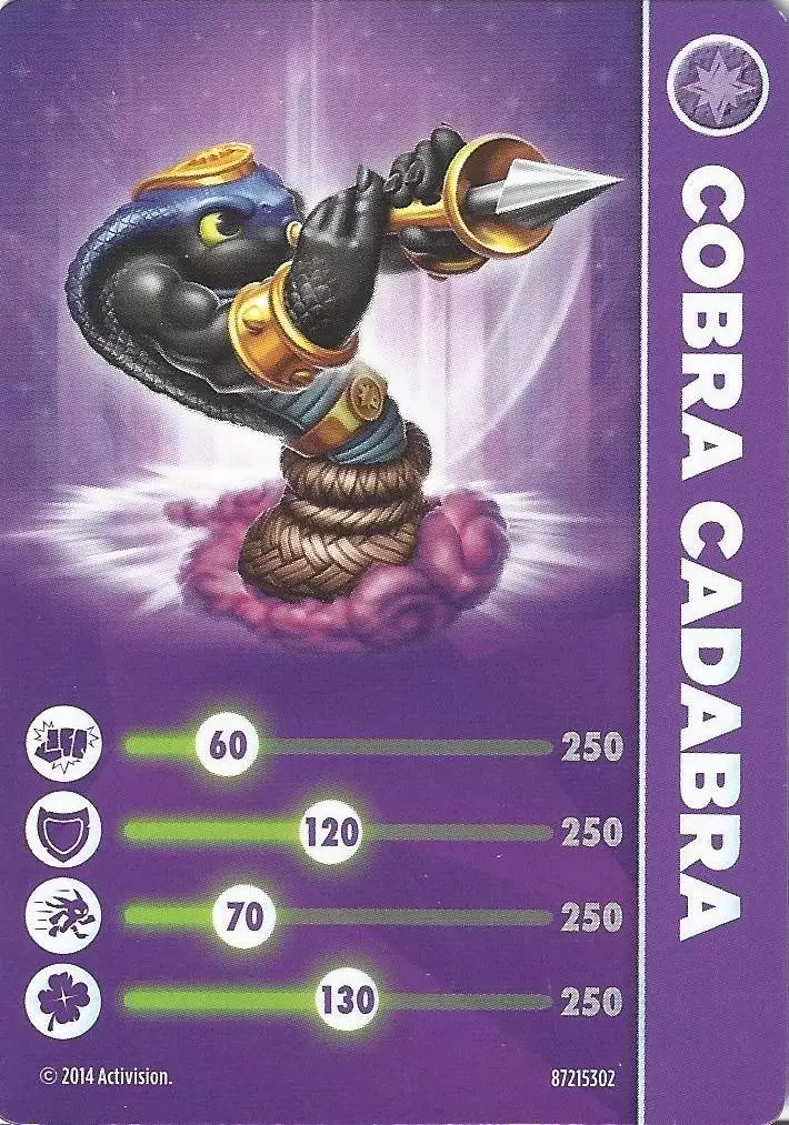 Cartes Skylanders Trap Team - Cobra Cadabra