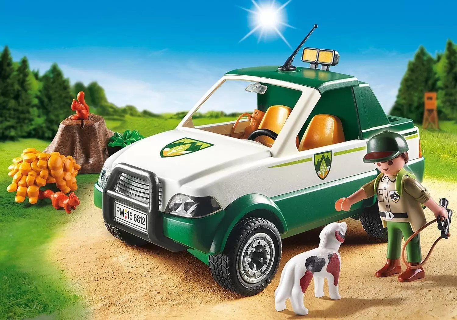 Playmobil à la Montage - Garde forestier avec pick-up