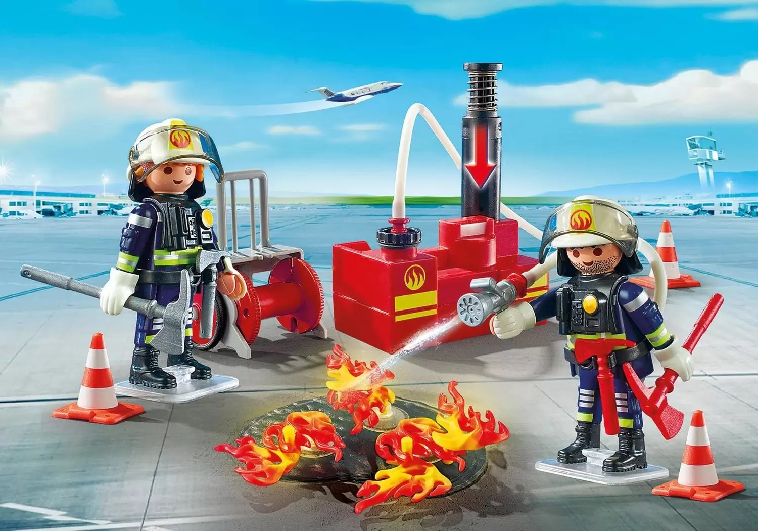 Playmobil Firemen - Firefighting Operation with Water Pump