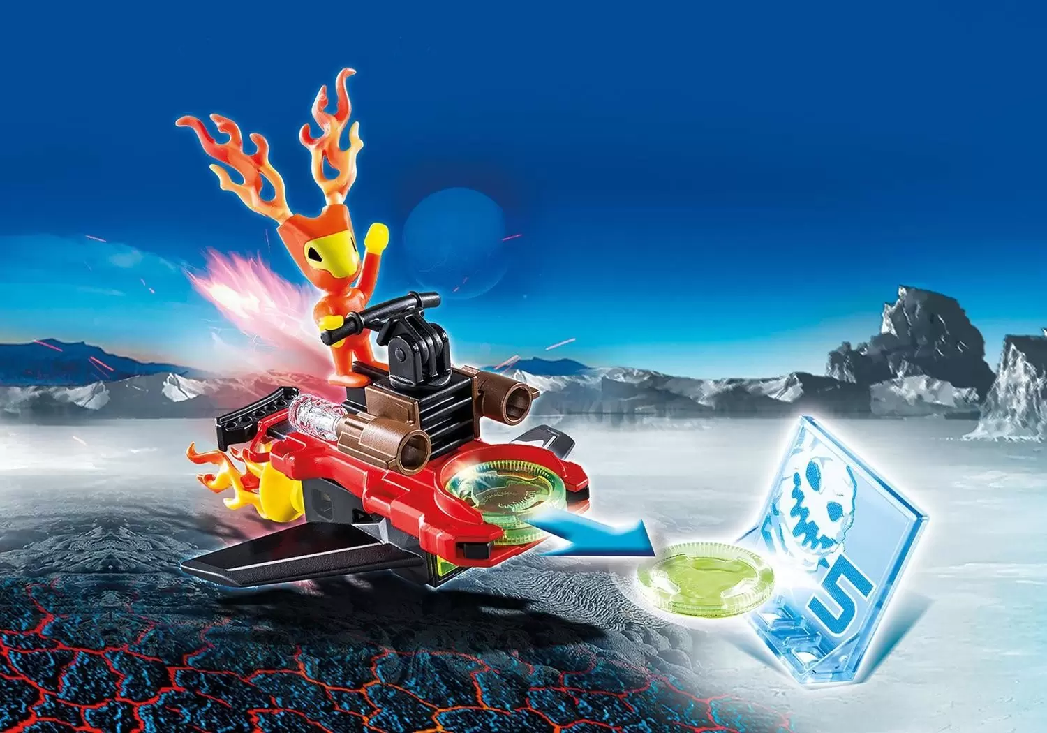 Playmobil Aventuriers - Robot de feu avec lance-disques