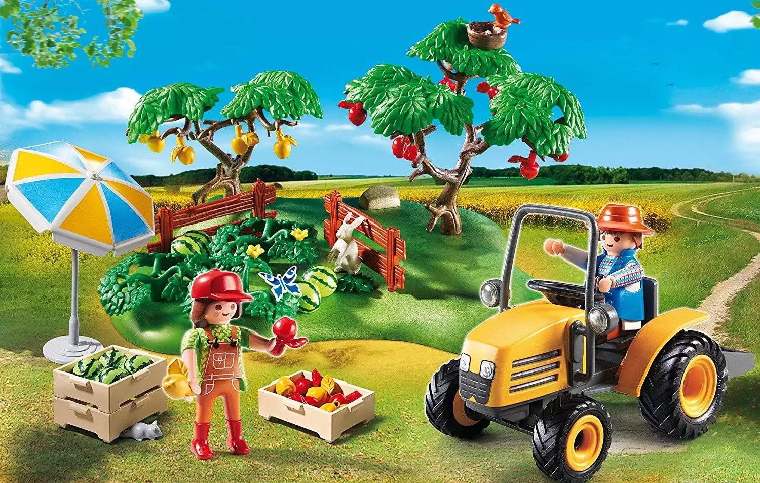 70131 - Playmobil Country - Grand tracteur avec remorque Playmobil