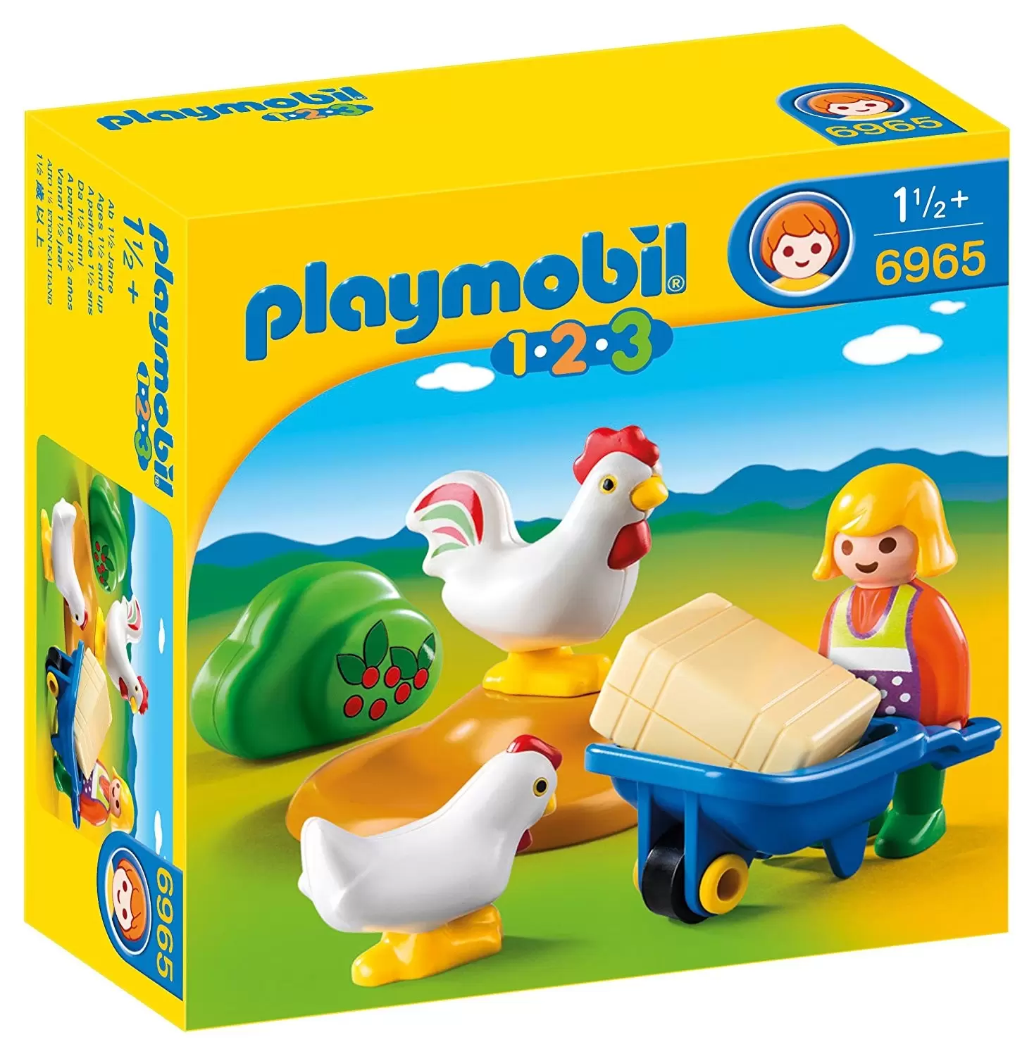 Playmobil 1.2.3 - Farmer\'s Wife with Hens