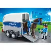 Police with Horse and Trailer