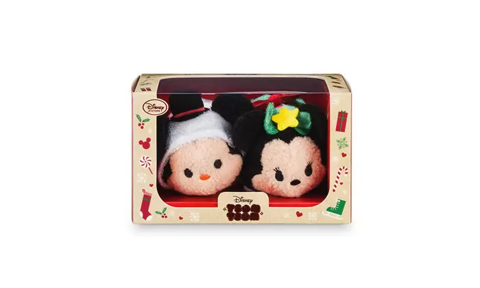 Tsum Tsum Plush Bag And Box Sets - Mickey And Minnie Christmas Box 2016