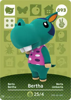 Animal Crossing Cards: Series 1 - Bertha