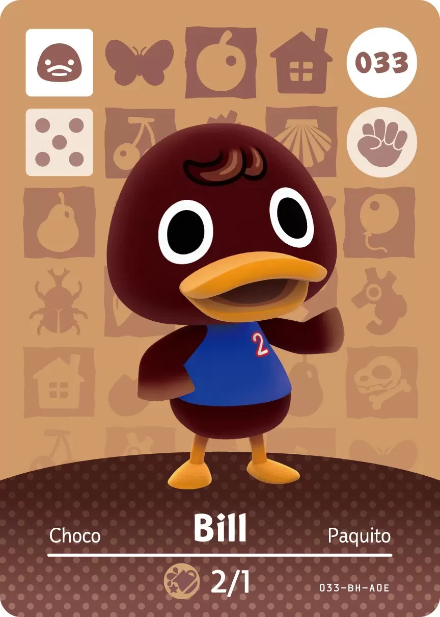 Animal Crossing Cards: Series 1 - Bill