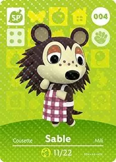 Animal Crossing Cards: Series 1 - Sable