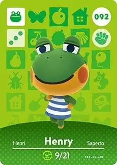 Cartes Animal Crossing: Série 1 - Henri