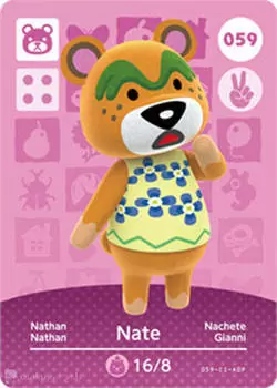 Cartes Animal Crossing: Série 1 - Nathan