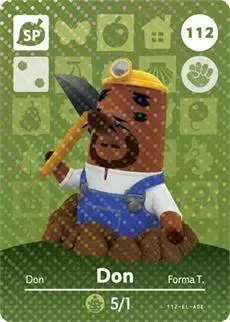 Animal Crossing Cards : Series 2 - Don
