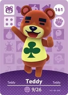 Cartes Animal Crossing : Série 2 - Teddy