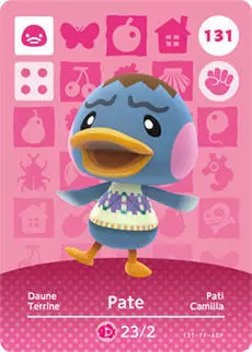 Animal Crossing Cards : Series 2 - Pate