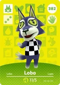 Cartes Animal Crossing : Série 4 - Lobo