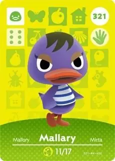 Cartes Animal Crossing : Série 4 - Mallory