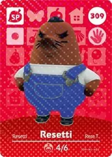 Animal Crossing Cards: Series 4 - Resetti
