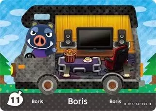 Cartes Animal Crossing : New leaf - Welcome Amiibo - Boris