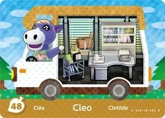 Cartes Animal Crossing : New leaf - Welcome Amiibo - Cléa