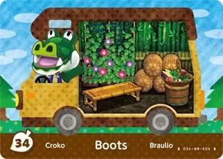 Cartes Animal Crossing : New leaf - Welcome Amiibo - Croko