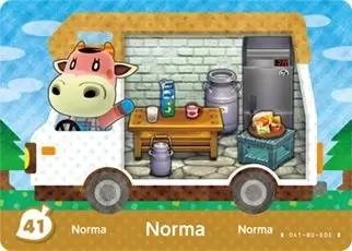 Cartes Animal Crossing : New leaf - Welcome Amiibo - Norma