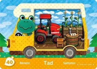 Cartes Animal Crossing : New leaf - Welcome Amiibo - Rénato