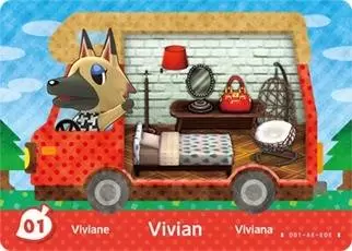 Cartes Animal Crossing : New leaf - Welcome Amiibo - Viviane