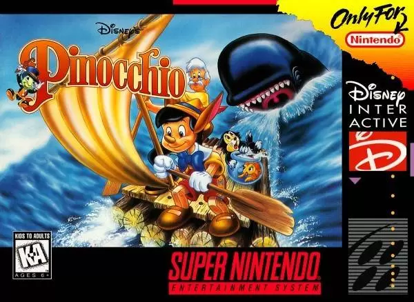Super Famicom Games - Disney\'s Pinocchio