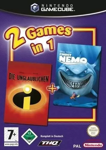 Jeux Gamecube - 2 Games in 1: The Incredibles / Finding Nemo