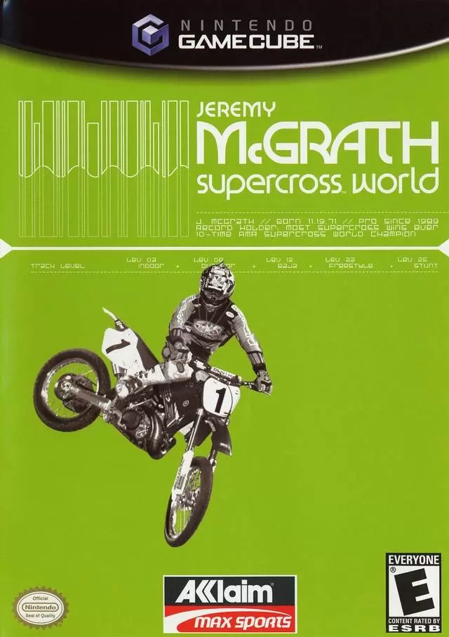 Nintendo Gamecube Games - Jeremy McGrath Supercross World