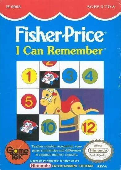 Jeux Nintendo NES - Fisher Price - I Can Remember