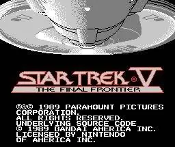Jeux Nintendo NES - Star Trek V: The Final Frontier