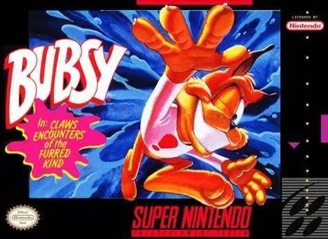 Super Famicom Games - Bubsy In Claws Encounters of the Furred Kind