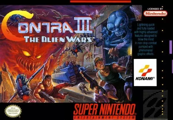 Jeux Super Nintendo - Contra III - The Alien Wars
