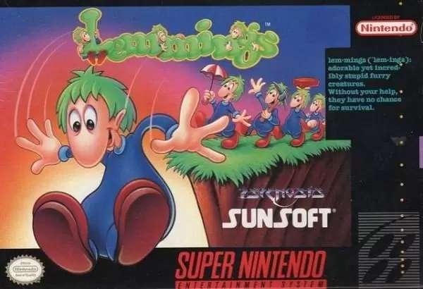 Jeux Super Nintendo - Lemmings