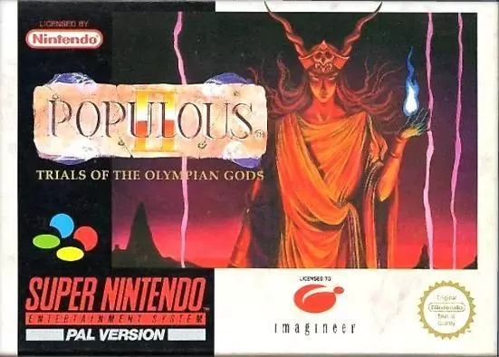 Super Famicom Games - Populous II - Trials of the Olympian Gods