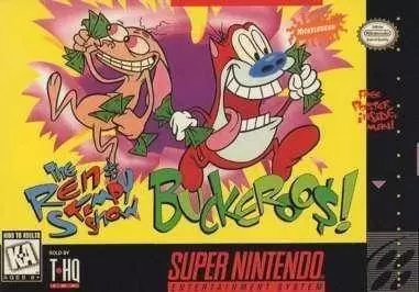 Super Famicom Games - Ren & Stimpy Show - The Buckaroos!