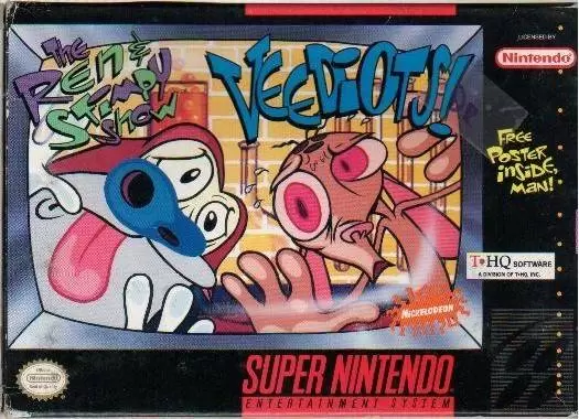 Super Famicom Games - Ren & Stimpy Show - The Veediots