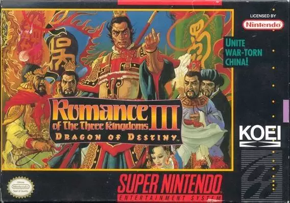 Super Famicom Games - Romance of the Three Kingdoms III - Dragon of Destiny