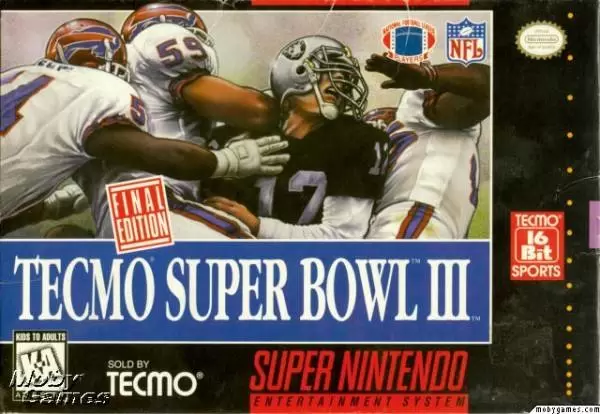 Super Famicom Games - Tecmo Super Bowl III: Final Edition