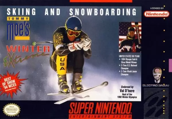 Super Famicom Games - Tommy Moe\'s Winter Extreme - Skiing and Snowboarding