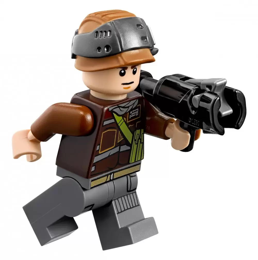 LEGO Star Wars Minifigs - Rebel Trooper - Light Nougat Head, Helmet with Pearl Dark Gray Band (Private Calfor)