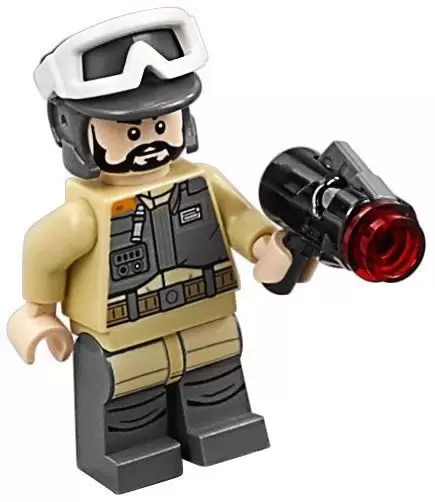 Minifigurines LEGO Star Wars - Rebel Trooper, Goggles, Gray Helmet, Black Beard (Private Kappehl)