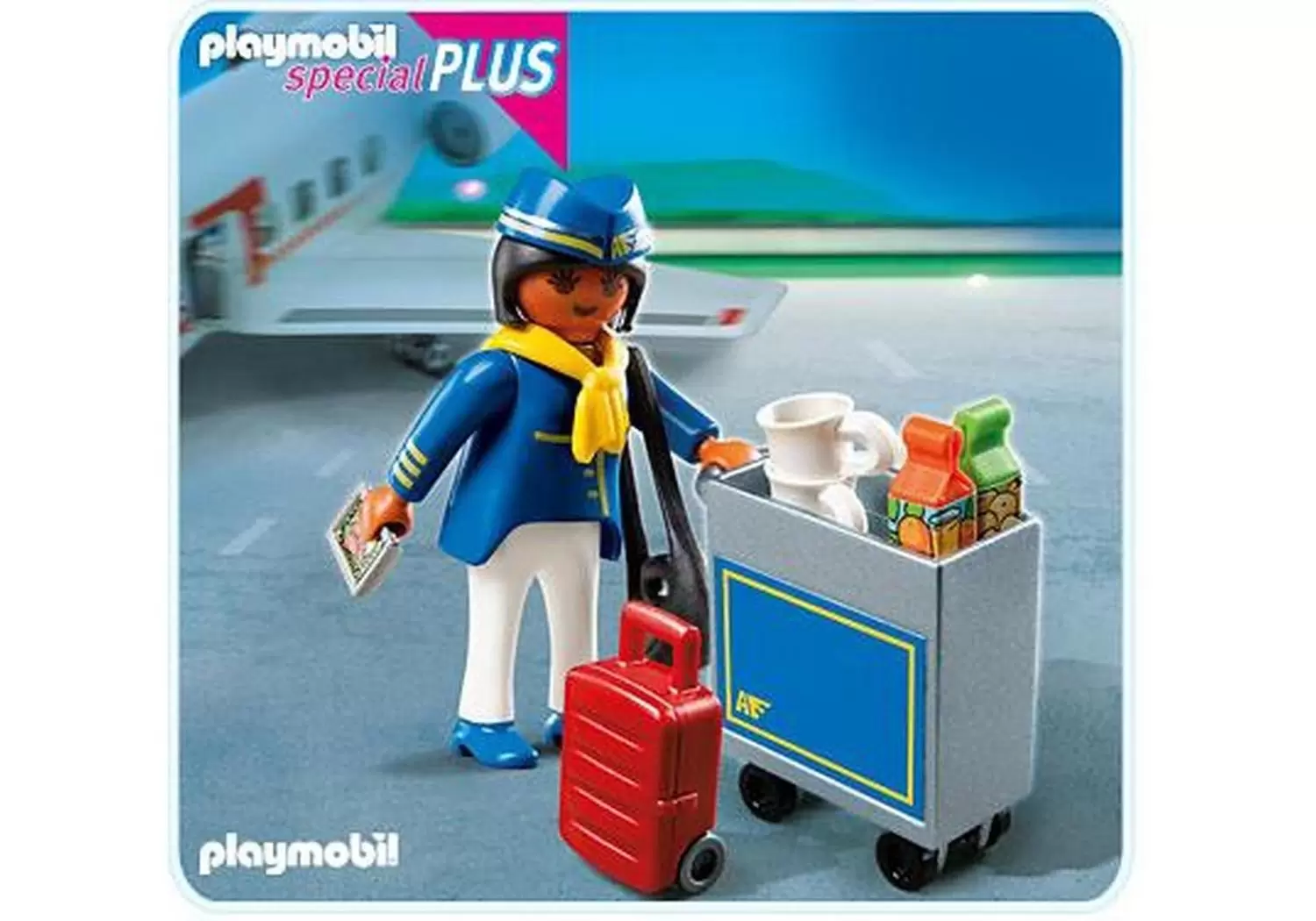 c433 Playmobil airport trolley service stewardess air 4761