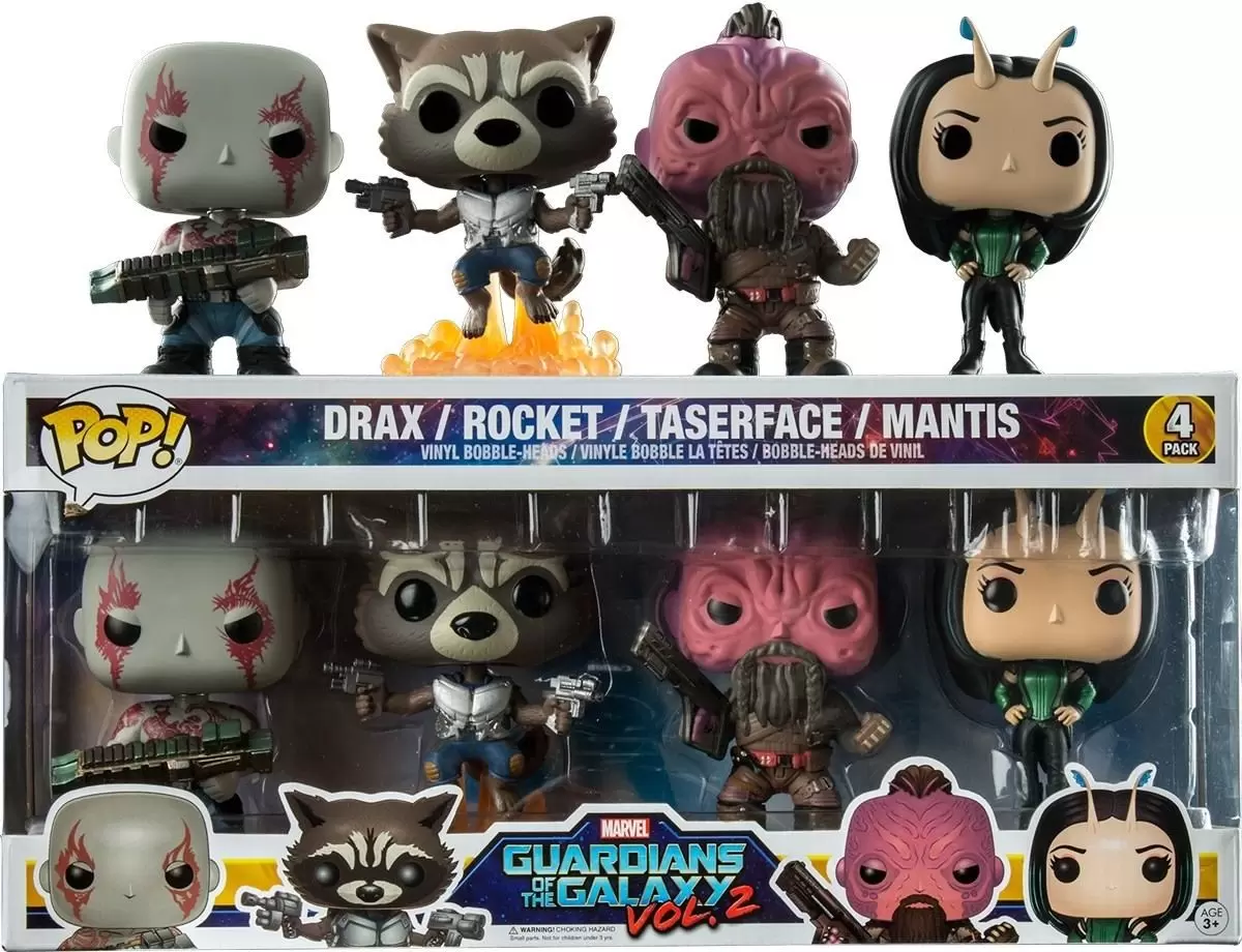 POP! MARVEL - Guardians of the Galaxy 2 -  Rocket, Drax, Taserface And Mantis 4 Pack